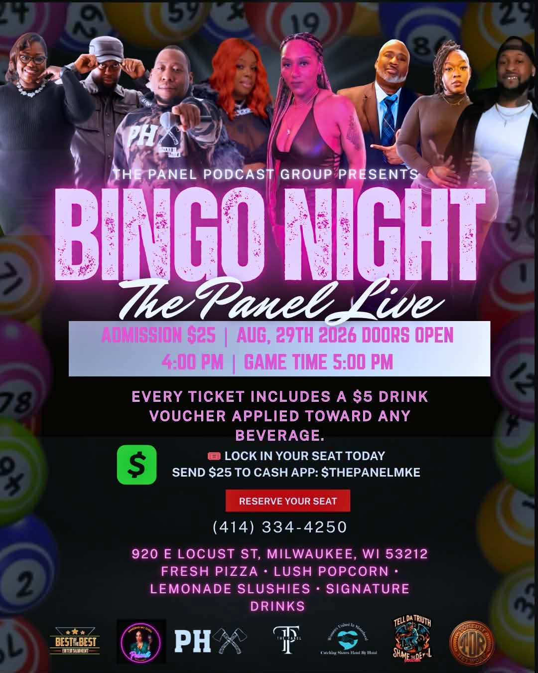 Bingo Night with The Panel Live flyer
